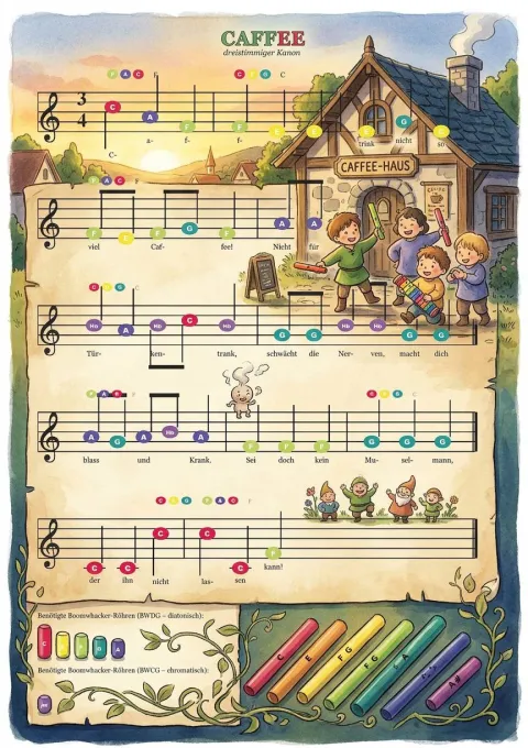 Cover des Materials „C-a-f-f-e-e (Kanon)“ von Robert Koegler bei eduki