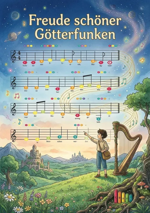 Cover des Materials „Freude schöner Götterfunken“ von Robert Koegler bei eduki