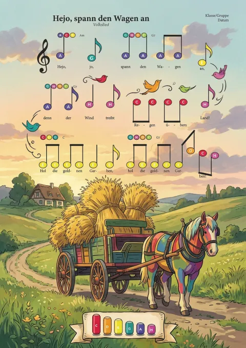 Cover des Materials „Hejo, spann den Wagen an“ von Robert Koegler bei eduki