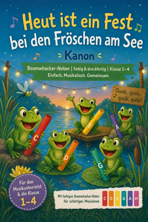 Cover des Materials „Heut ist ein Fest bei den Fröschen am See“ von Robert Koegler bei eduki
