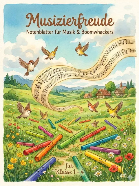Cover des Materials „Materialpaket Boomwhacker-Noten“ von Robert Koegler bei eduki