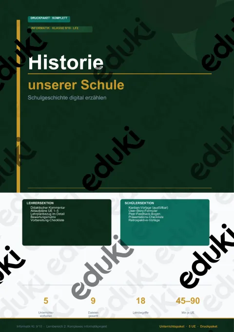 Cover des Materials „Agiles Medienprojekt Klasse 9–10: komplettes Druckpaket“ von Robert Koegler bei eduki